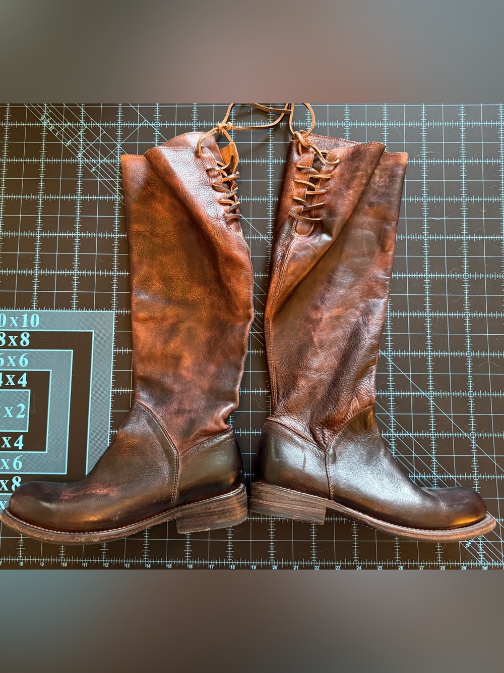 BED STU Women’s Manchester knee high tall boots  Sz 8 brown